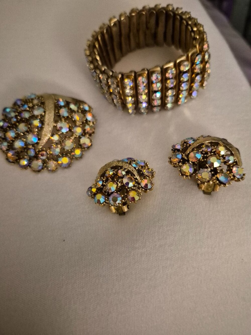 Vintage Arthur Pepper Complete Aurara Borelis jewelry set